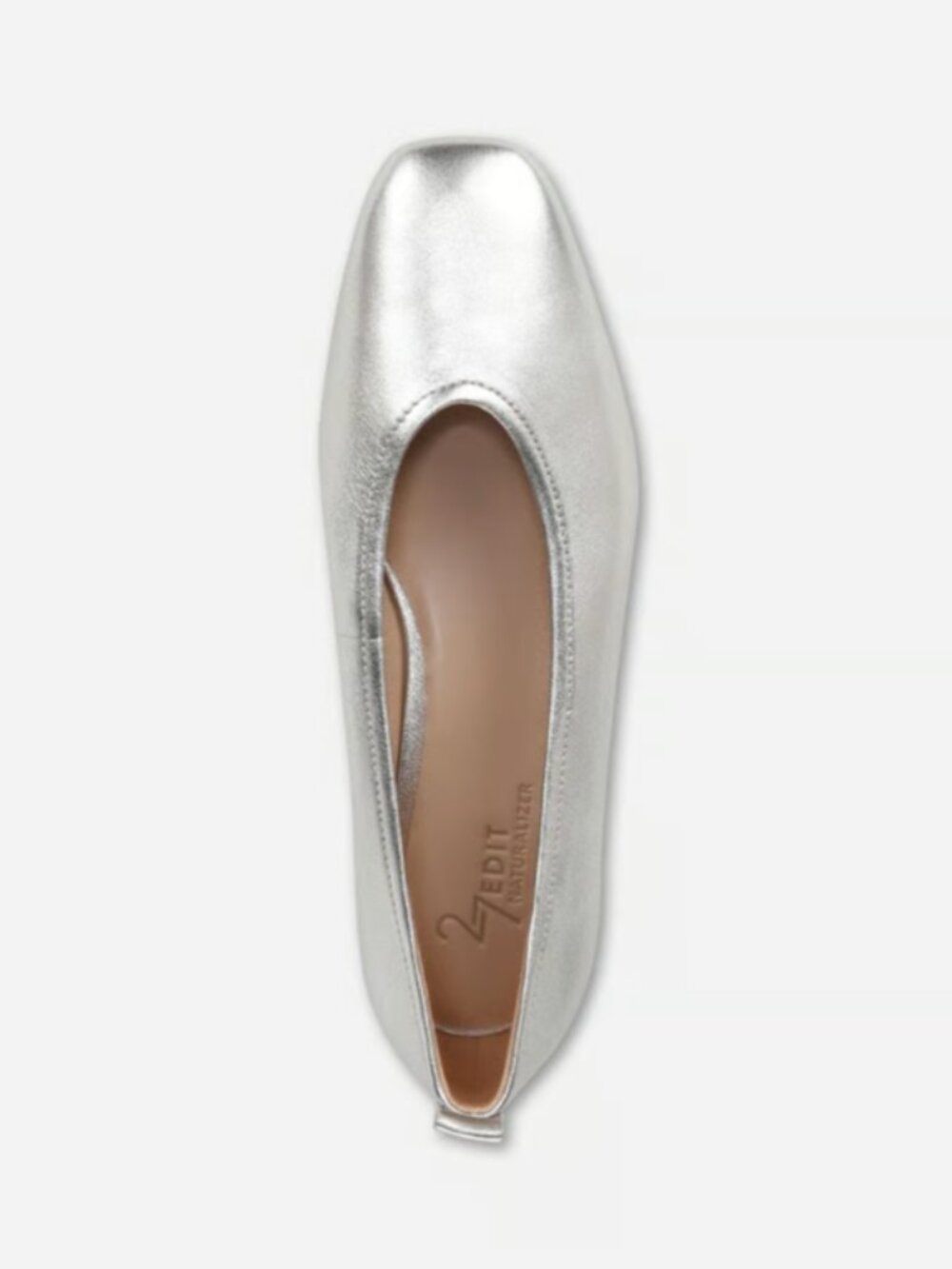 NWT Naturalizer 27 Edit Carla Ballet Flat in Silver - Size 8.5